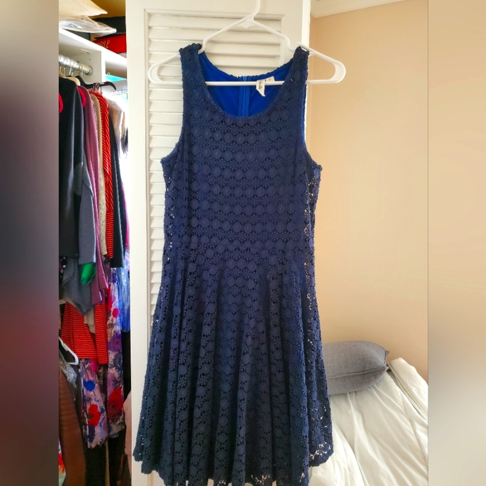 Blue midi dress